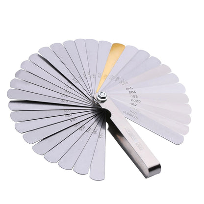 32 Stainless Steel Blades Feeler Gauge Dual Marked Metric 0.04-0.88 mm