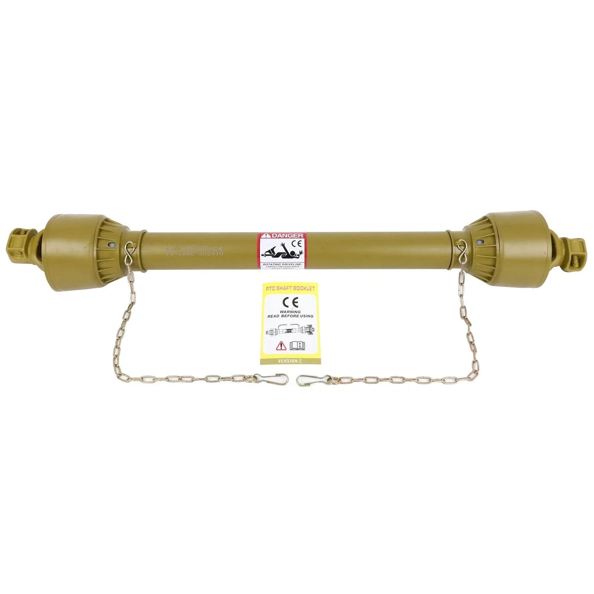 PTO Drive Shaft + Clutch for Universal Tractor (1-3/8" x 6 Spline, 39"-55")