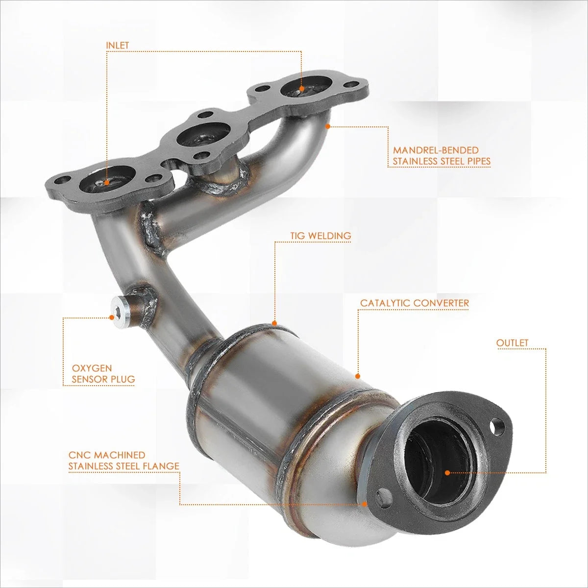 Exhaust Manifold Catalytic Converter Left for Highlander/Sienna/RX330 (2004–2007)
