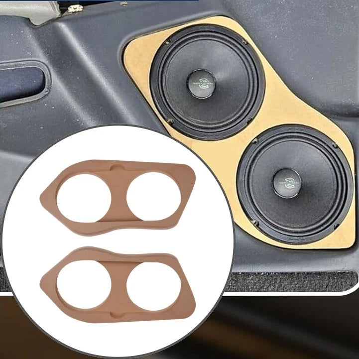 2X Front Door Pod Baffles 6.5" Speaker Rings for GM/GMC Silverado (2000–2006)