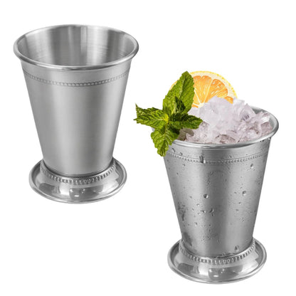 Set of 2 Mint Julep Cups for Classic Use (12 oz Stainless Steel)
