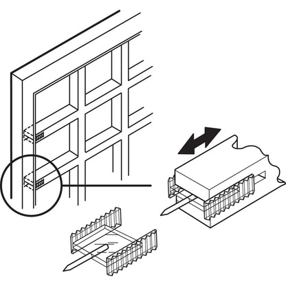 Set of 6 Window Grid Retainer Clips for Prime-Line L 5892