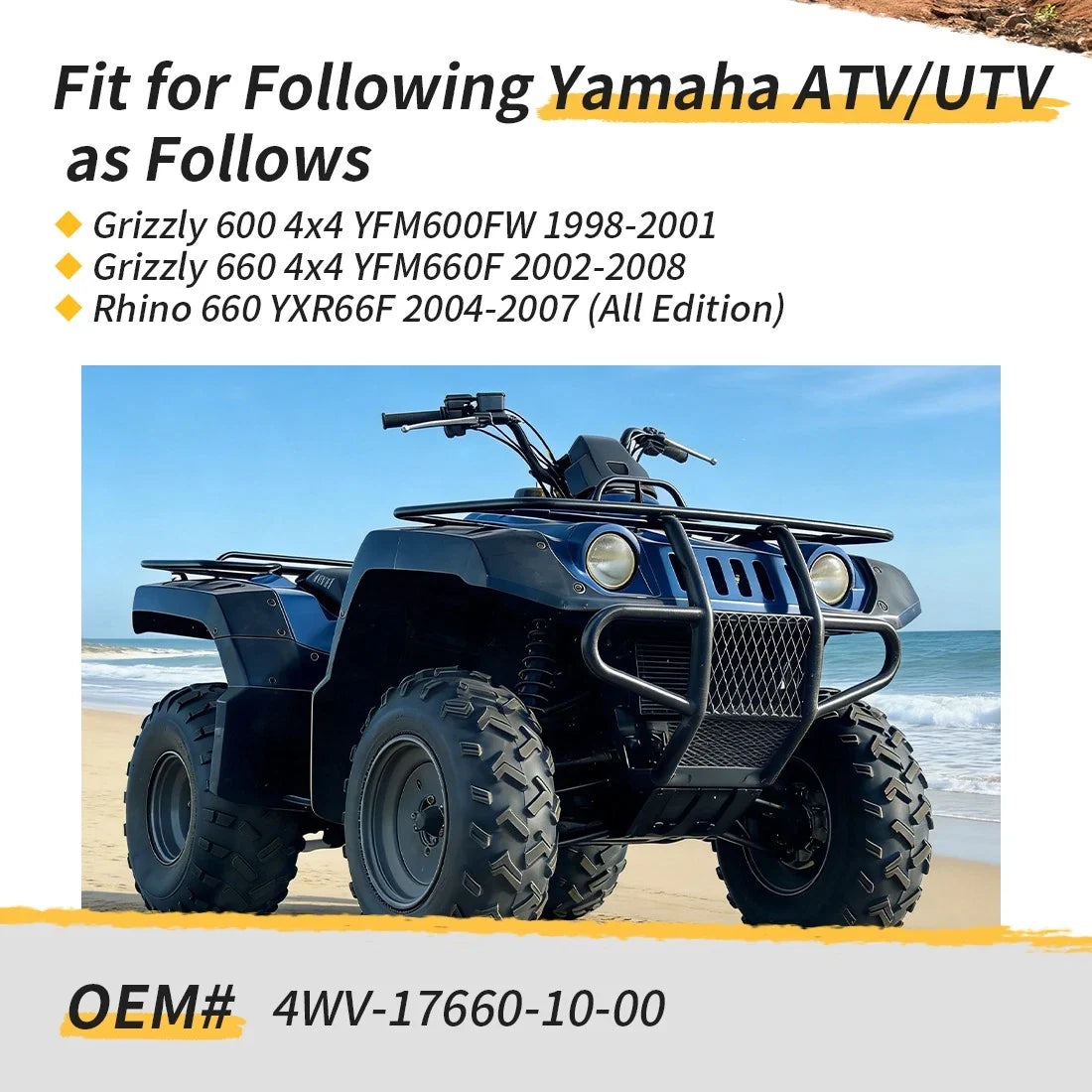 Secondary Driven Clutch for Yamaha Grizzly 600 YFM600 (1998–2001) 4WV-17660-10-00