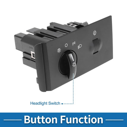 Headlight Switch for Ford F-250 Super Duty (2005–2007) No.5C3Z11654BAA Black
