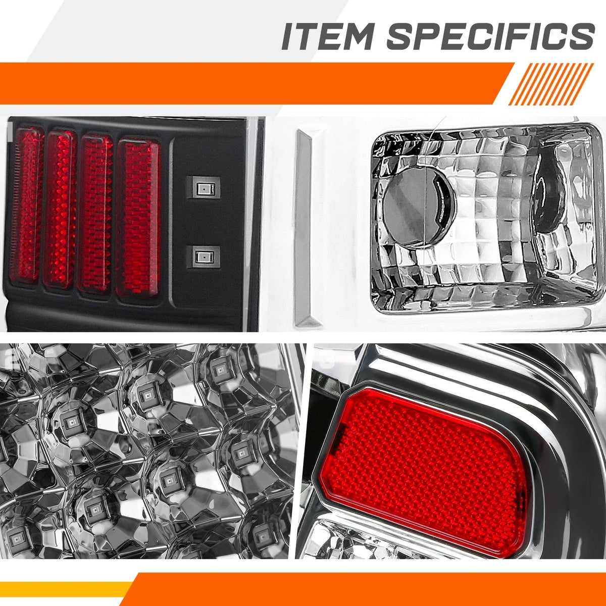 Pair Full LED Tail Lights for Tundra (2014–2021) - Chrome Housing