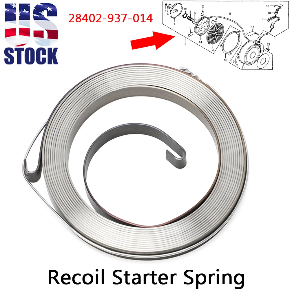 Recoil Starter Spring for Honda ATC70 TRX70 (1973–1985) 28402-937-014