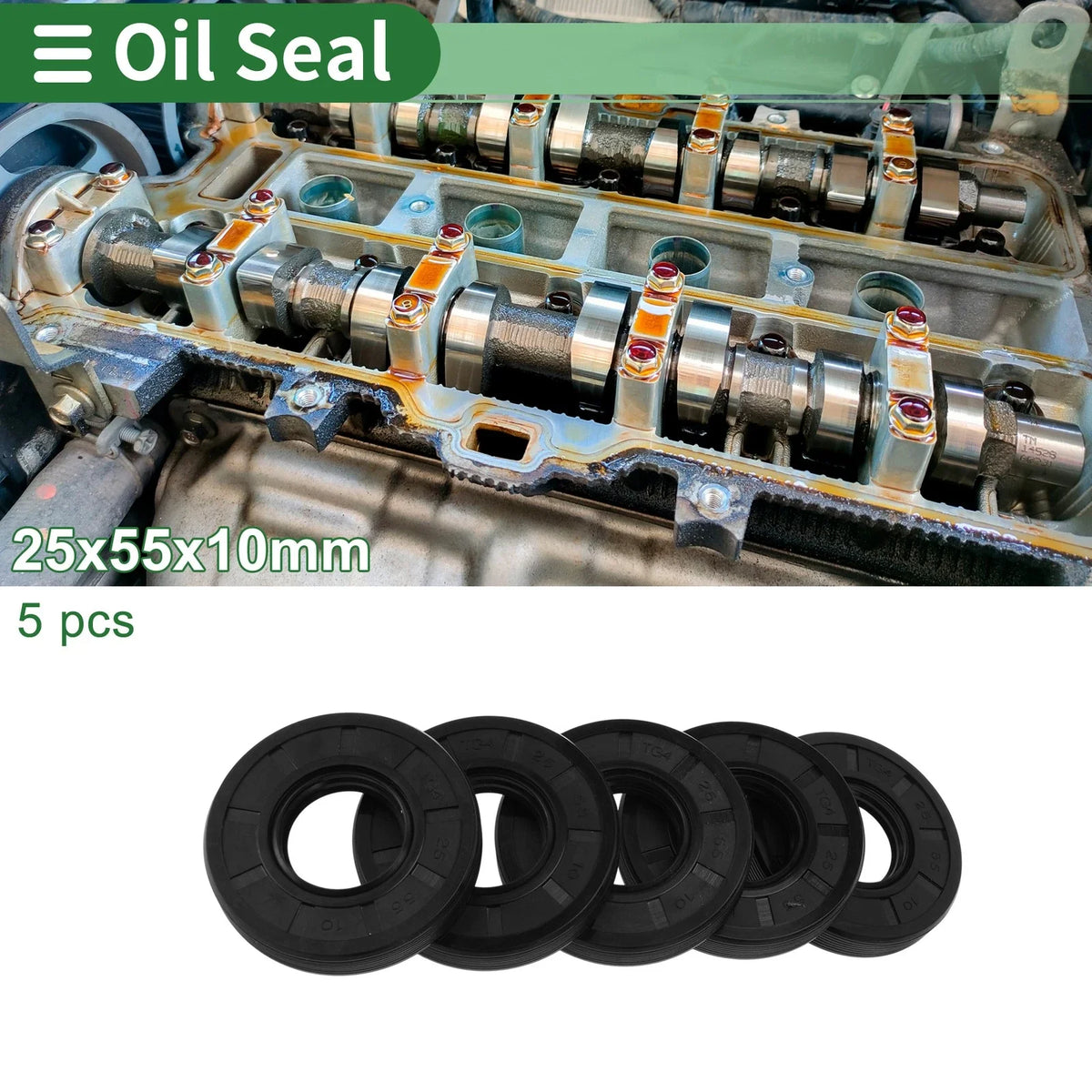 Oil Seal for Rotary Shaft (25x55x10mm)