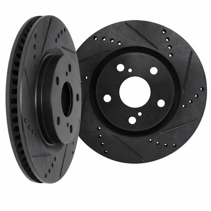 Set of 4 Drilled and Slotted Rotors for BMW 528xi/535xi (2008) ALX-PAU-DF-8002-31026-CLA5
