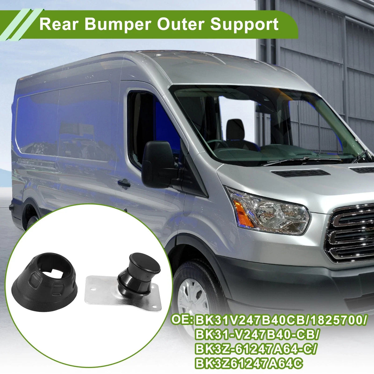 Rear Door Stop Retainer Bumper for Ford Transit-150 250 350 (2014–2023)