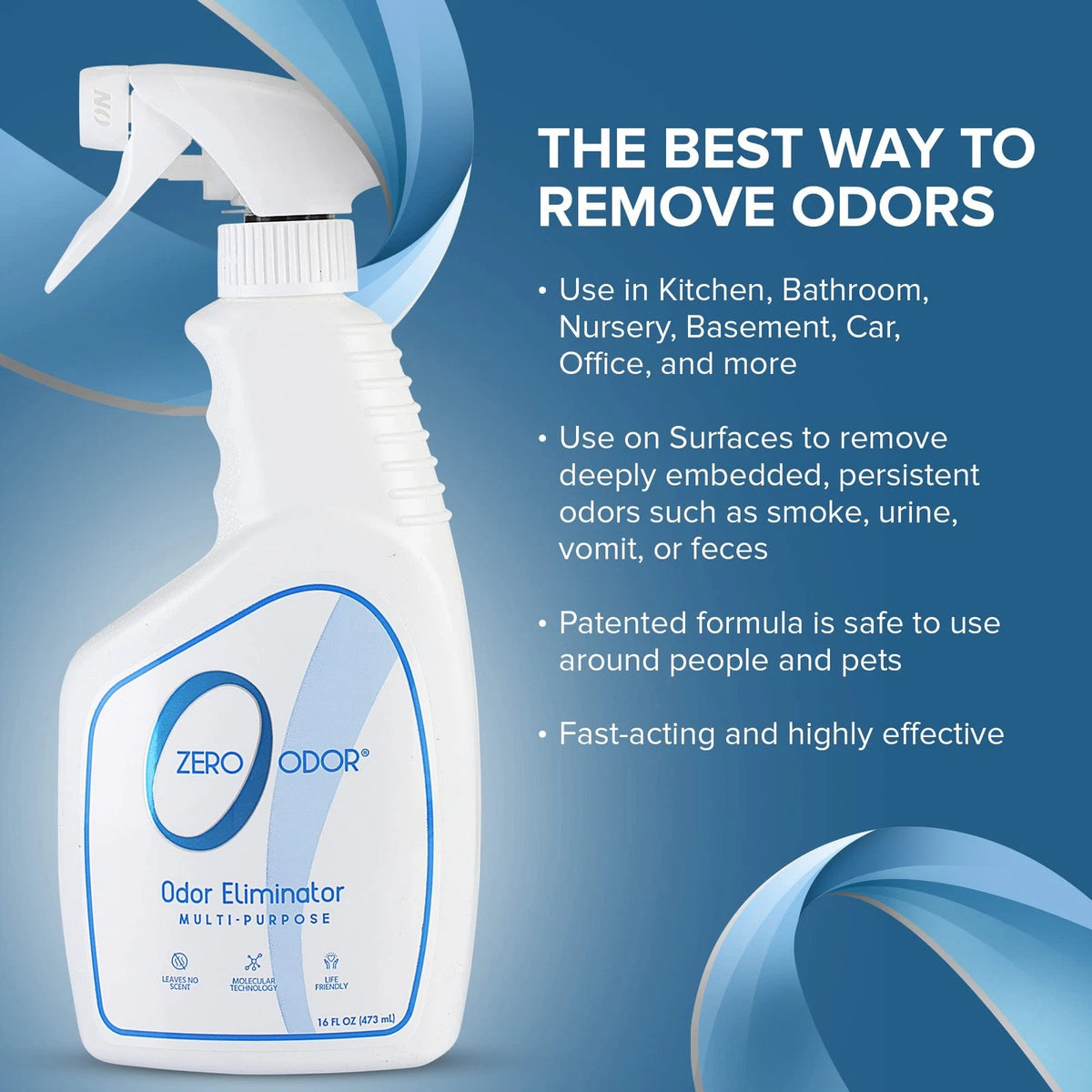 Zero Odor Multi-Purpose Eliminator for Air (16 Fl Oz)