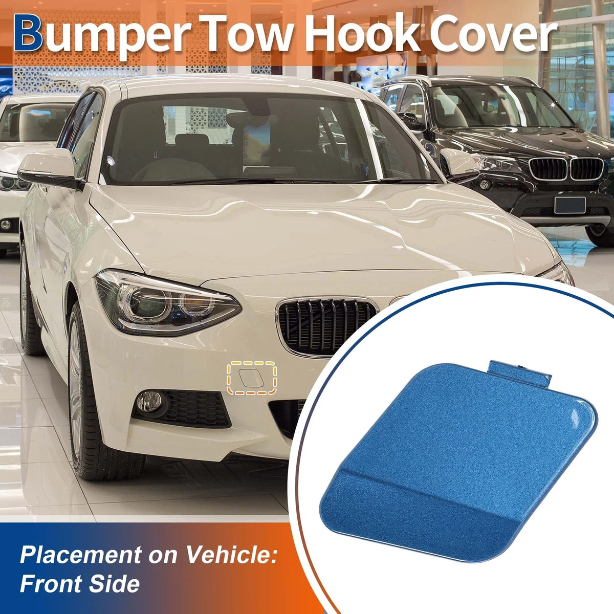 Tow Hook Cover for BMW (2012–2019) No. 51118053828 Estoril Blue Metallic