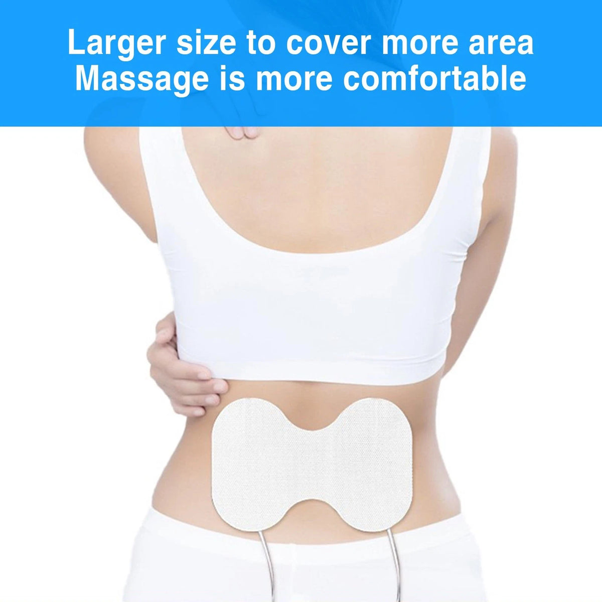 Set of 4 TENS Unit Replacement Pads 2 Pin Extra Large Butterfly