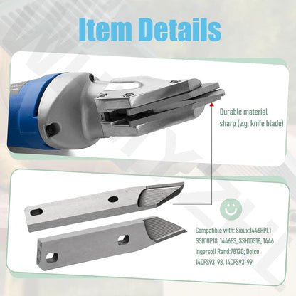 3 Blade Set Air Metal Shear Cutter for Steel Aluminium 18 Gauge