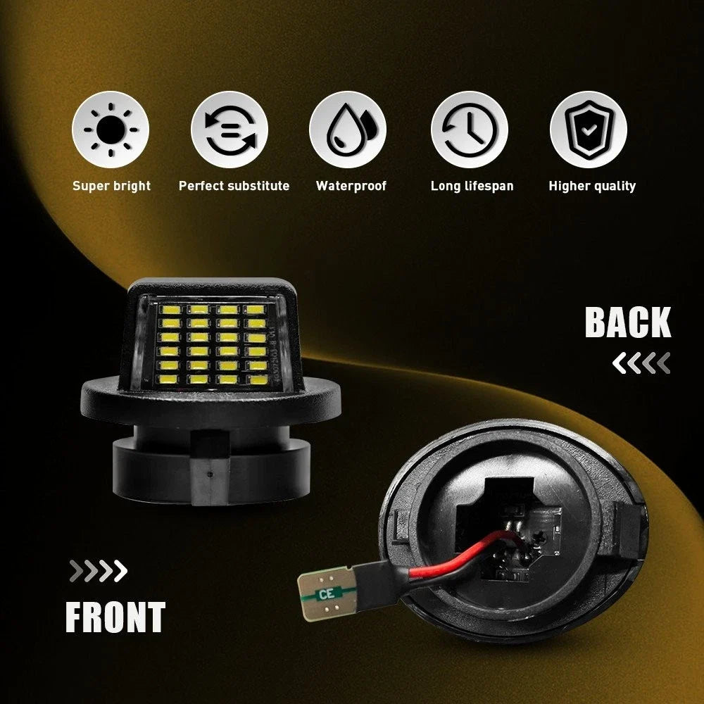 2X LED License Plate Light for Ford F150 F250 F350 (2015–2023)