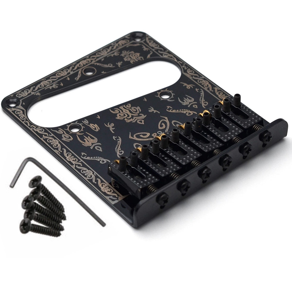 6 String Roller Saddle Bridge Plate for Fender Telecaster (Electric Guitar)