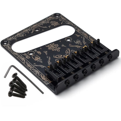 6 String Roller Saddle Bridge Plate for Fender Telecaster (Electric Guitar)