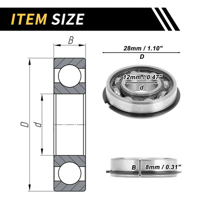 Deep Groove Ball Bearing P5 for Scooter Skateboard Wheel (12x28x8mm)