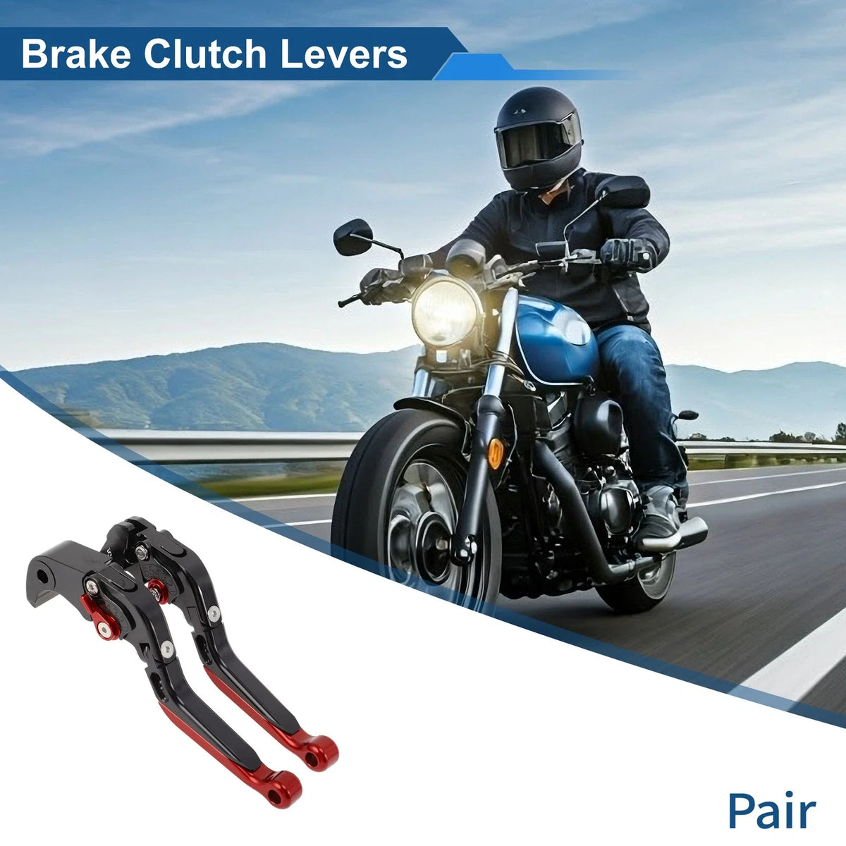 Brake Clutch Levers for Suzuki GSX-S1000/F/S/ABS (2015–2020) Black Red