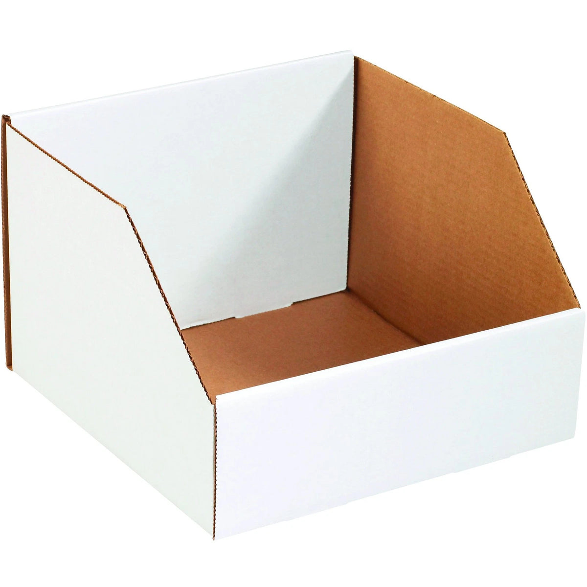 Pack of 25 Jumbo Open Top Bin Boxes 18" x 18" x 10" Oyster White