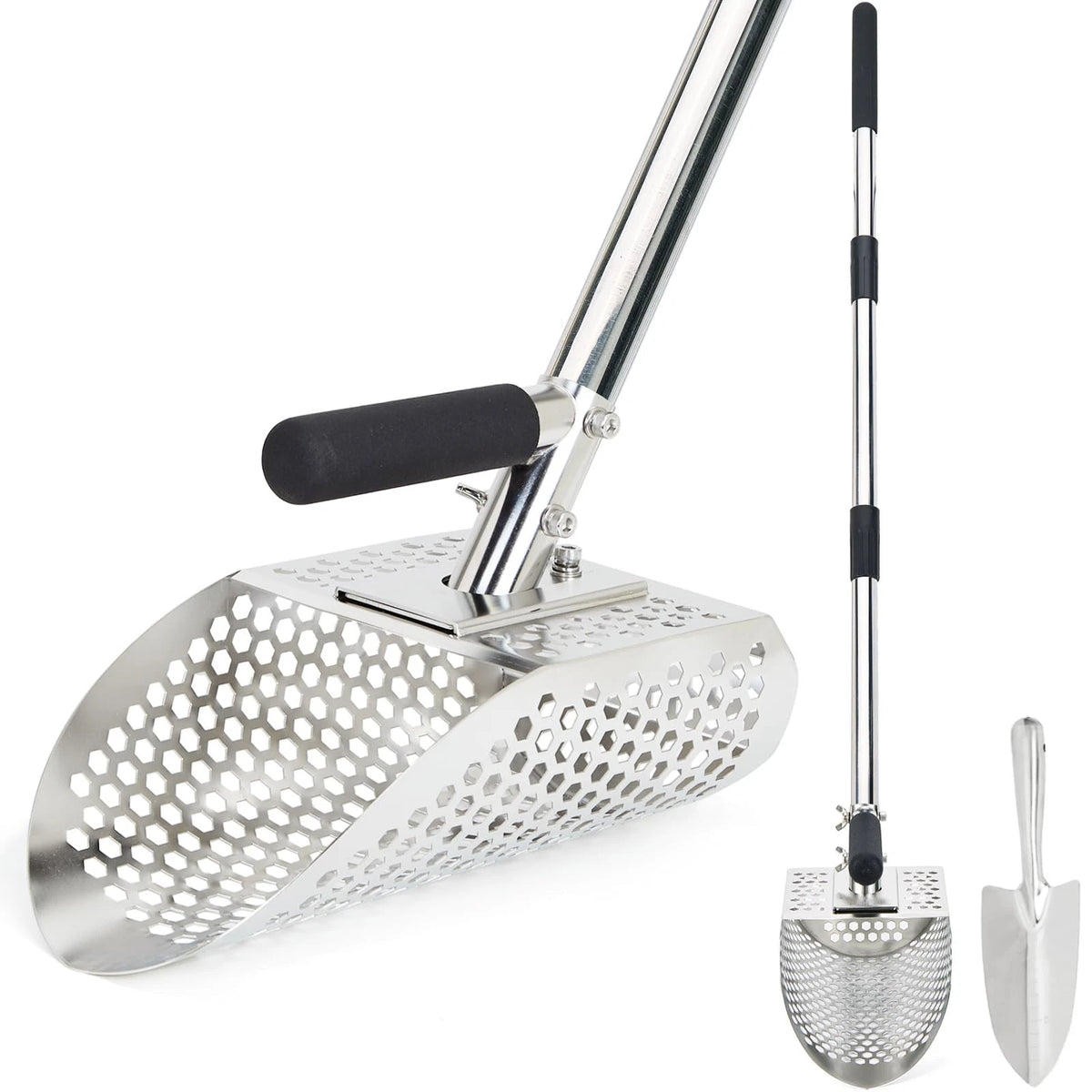 Sand Scoop for Metal Detecting, Stainless Steel with Handle