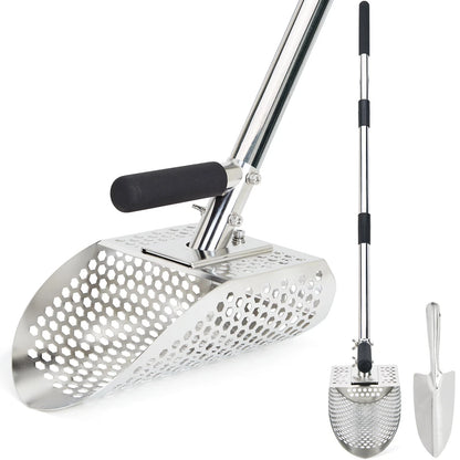 Sand Scoop for Metal Detecting, Stainless Steel with Handle