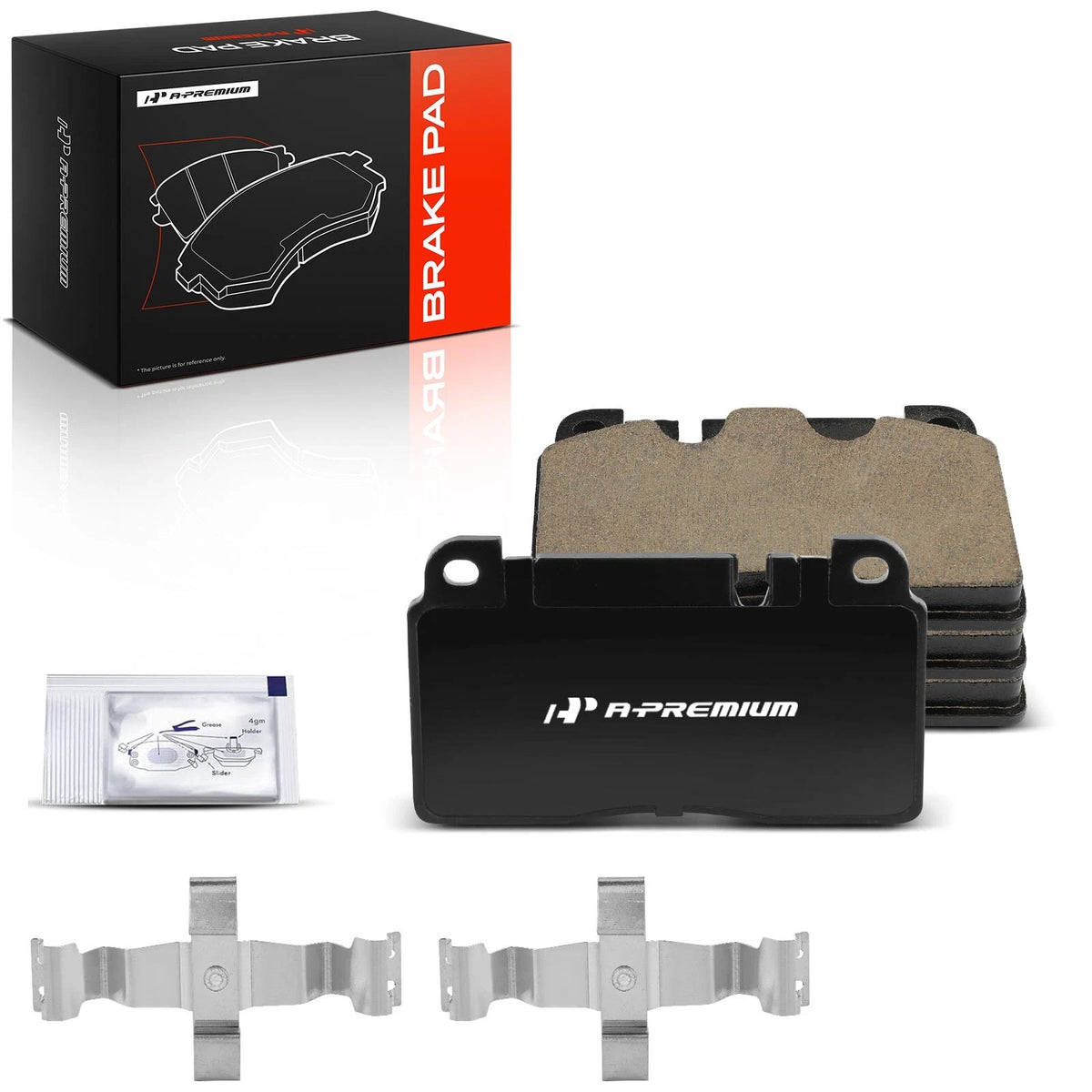 Set of 4 Front Side Ceramic Brake Pads for Audi Q5 (2013–2017) 17D1663C, 171663, ESP2133, EUR1663A