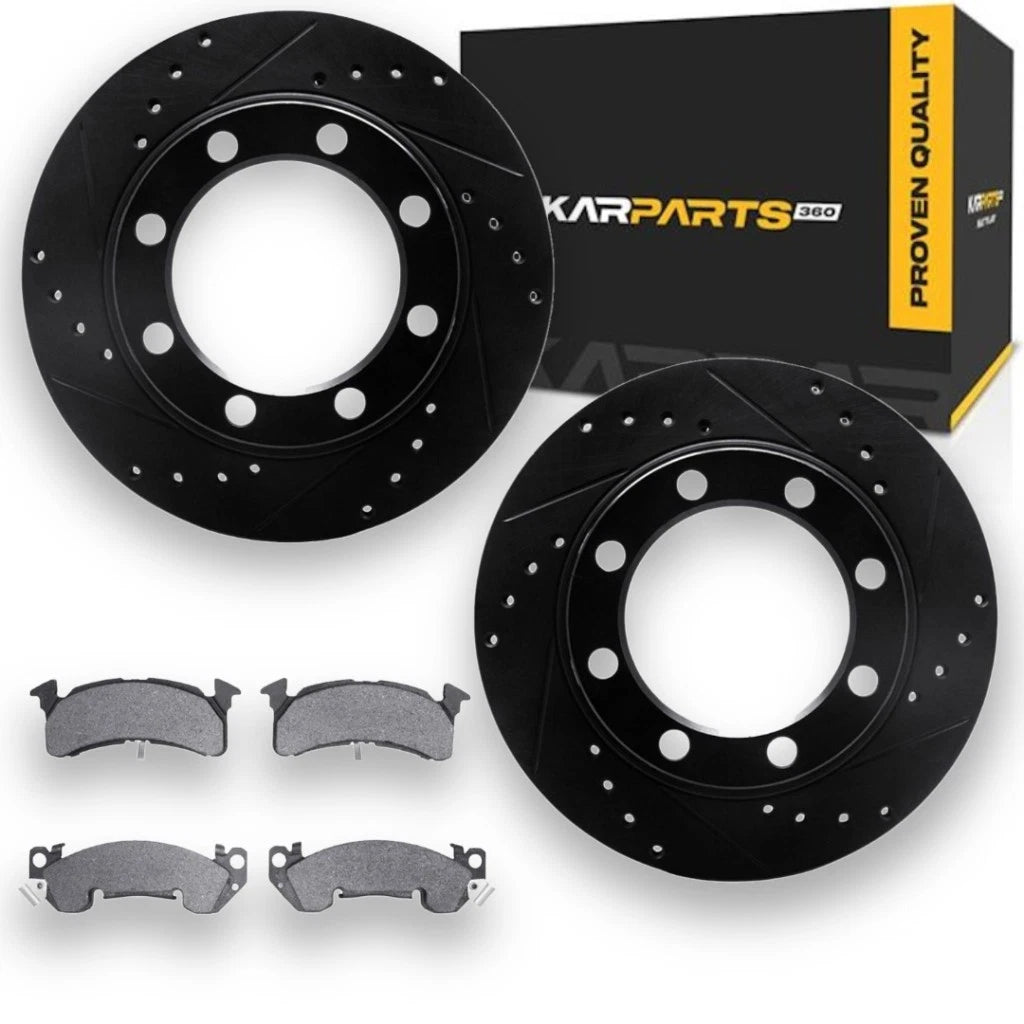 Brake Rotor Set with Brake Pads for GMC V2500 Suburban (1990–1991) ALX-PAU-DF-8512-48012-CLA2
