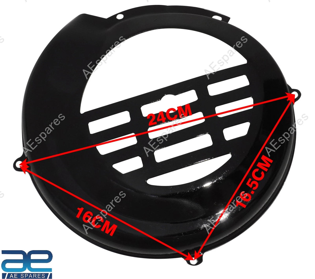 Fan Cover Steel Black for Vespa PK 50 125 (1978–1990)