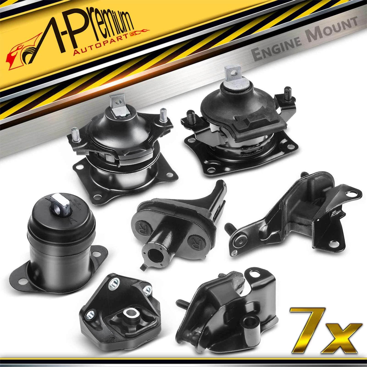 Set of 4 Engine & Transmission Mounts for Honda Accord (2003–2007) 50830-SDB-A04, 50830-SDB-A02, 50830-SDA-A02