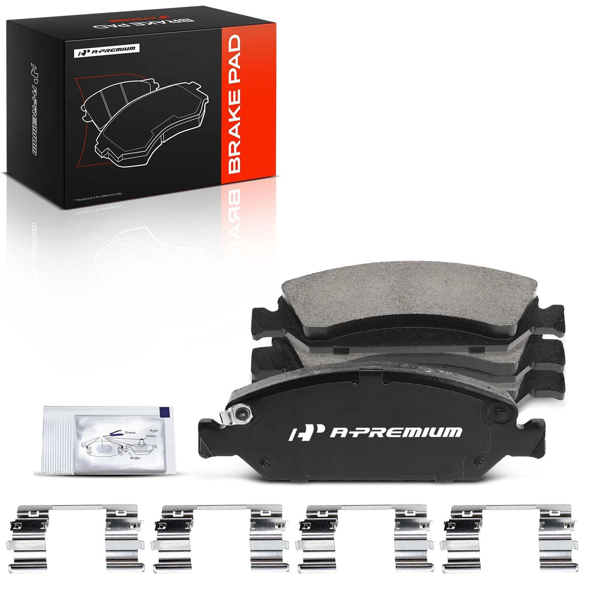 Set of 4 Front Ceramic Brake Pads for Chevy Silverado 1500 GMC Sierra 1500 (P1363, P-1363)