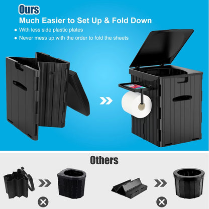 Foldable Portable Camping Toilet for Outdoor Use
