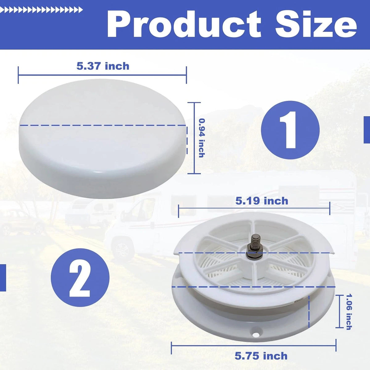 RV Roof Mushroom Vent with Water Guard for Keystone RV Trailers