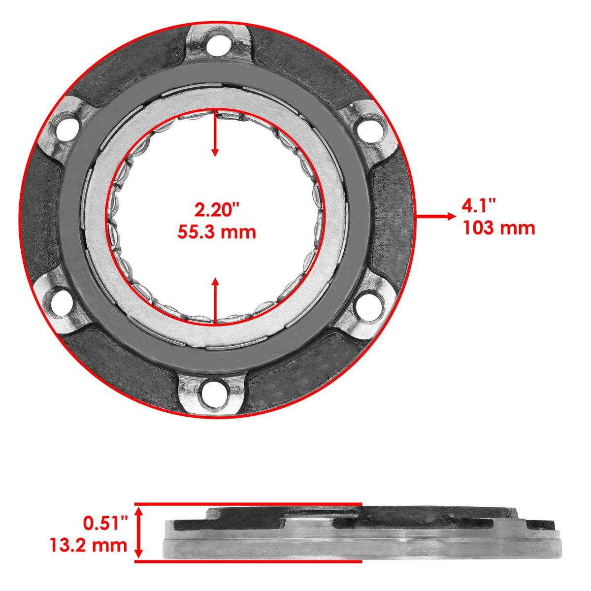 Starter Clutch One Way Bearing Sprag for Kawasaki Teryx 800 (2014–2018) CL1292SC120ST, 920481090, 920480002