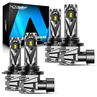 2X NOVSIGHT 9005 9006 LED Headlight Bulbs Kit 6500K 16000LM for Vehicles
