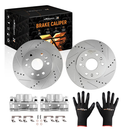 330mm Front Brake Rotors + Calipers for Chevy Silverado 1500 (2008–2018) 18-B4919A