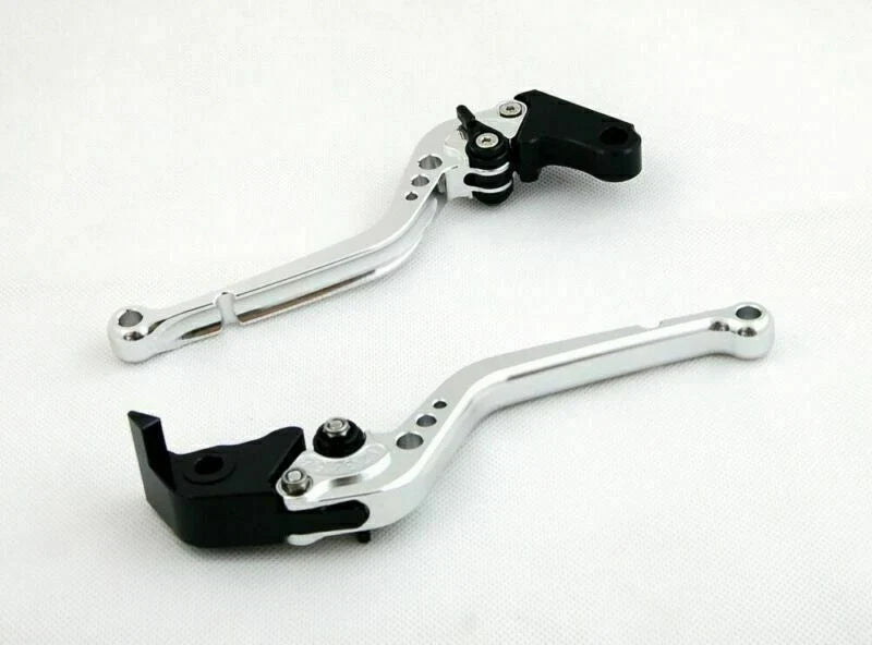 Long Brake Clutch Levers for Ducati Hypermotard 1100/SP (2007–2012) Silver T9