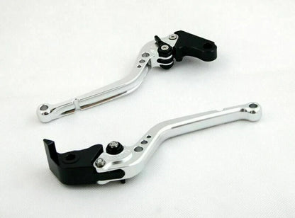 Long Brake Clutch Levers for Ducati Hypermotard 1100/SP (2007–2012) Silver T9