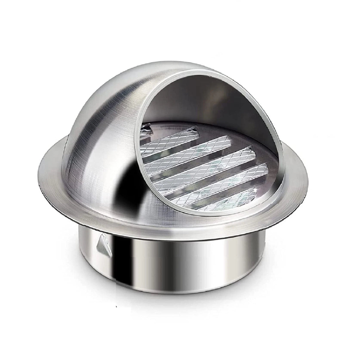 4 Inch Wall Vent Cover for Allvent Exhaust (Stainless Steel, Silver)