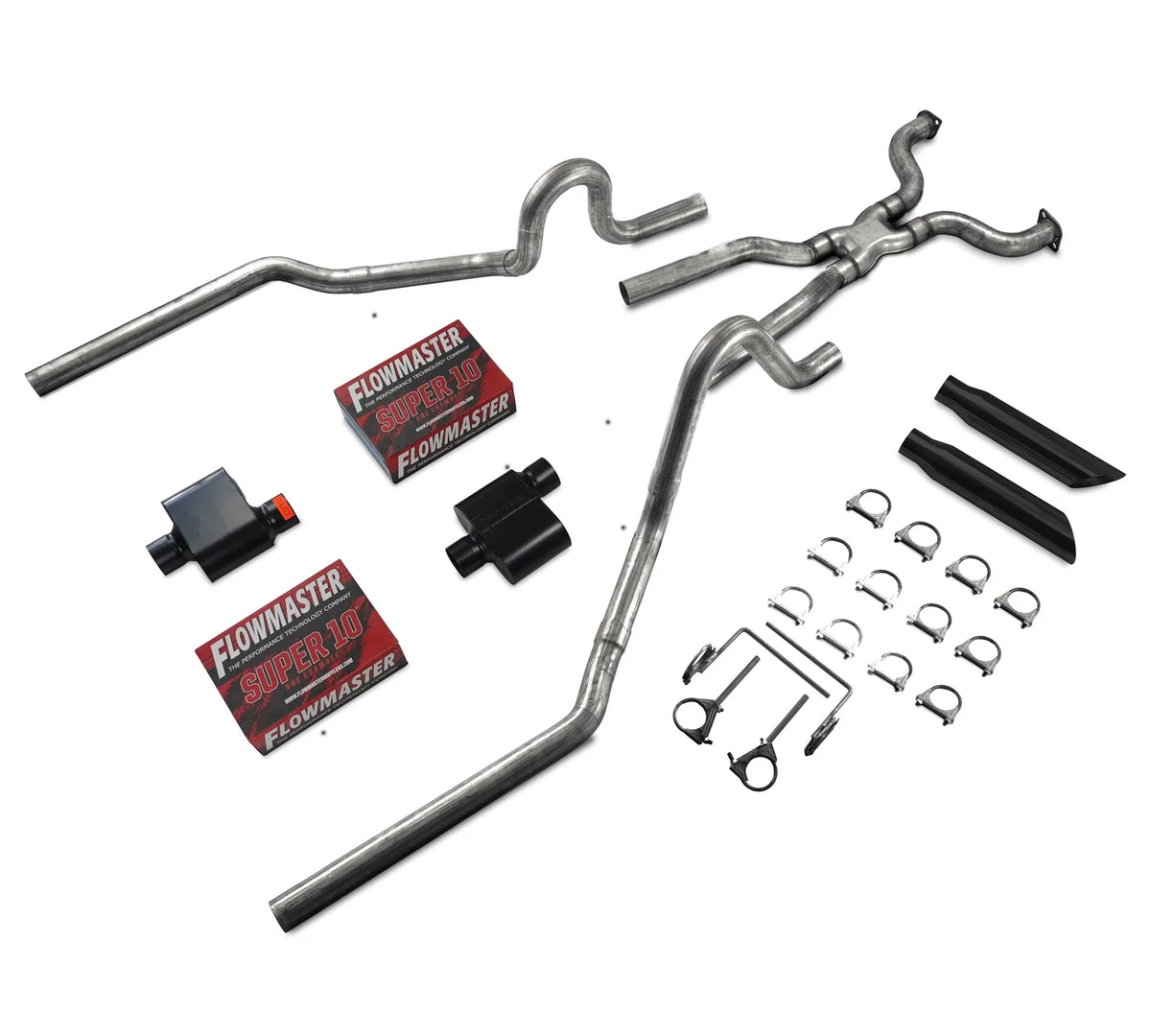 Dual Exhaust System for Ford Crown Victoria P71 (2004–2011) - Flowmaster Super 10, 2.5"