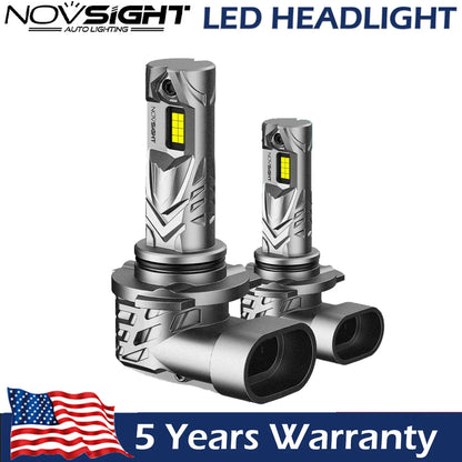 2X HB4 9006 LED Headlight Bulbs for NOVSIGHT (6500K White)