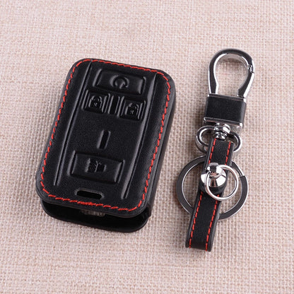 Leather Key Fob Cover Case for GMC Sierra, Chevrolet Silverado (223)