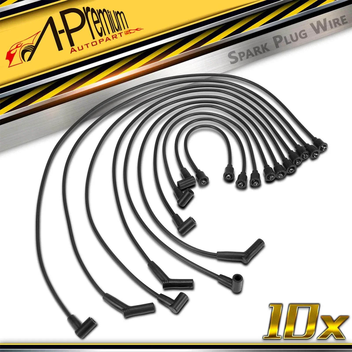 10x Spark Plug Wire Set for Dodge Ramcharger Charger (1974–1978)
