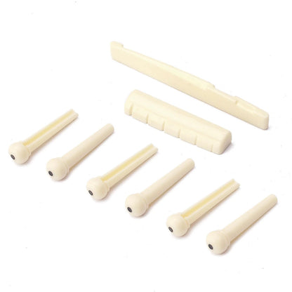 Set of 6 String Acoustic Guitar Rosewood Bridge & Pins with Piezo Pickup