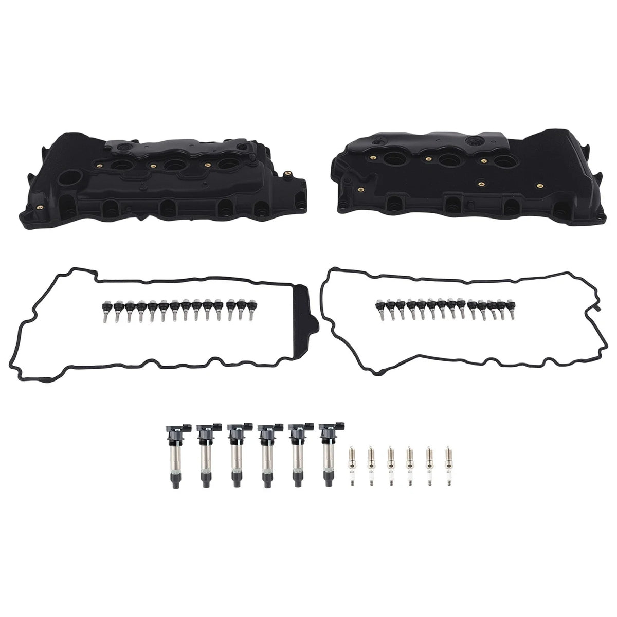 2X Valve Cover + 6X Ignition Coils for GMC Acadia Terrain (2009–2017)