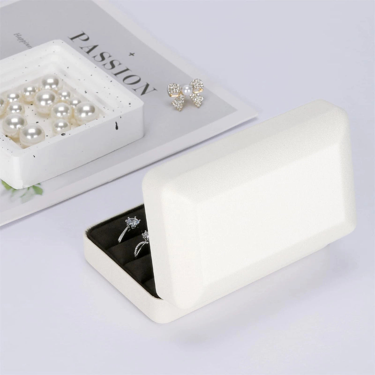 Ring Storage Box for Multiple Rings, Travel Jewelry Case