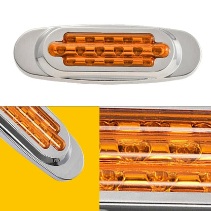 2X Amber 16-LED Side Marker Lights for RV Truck Trailer (Waterproof)