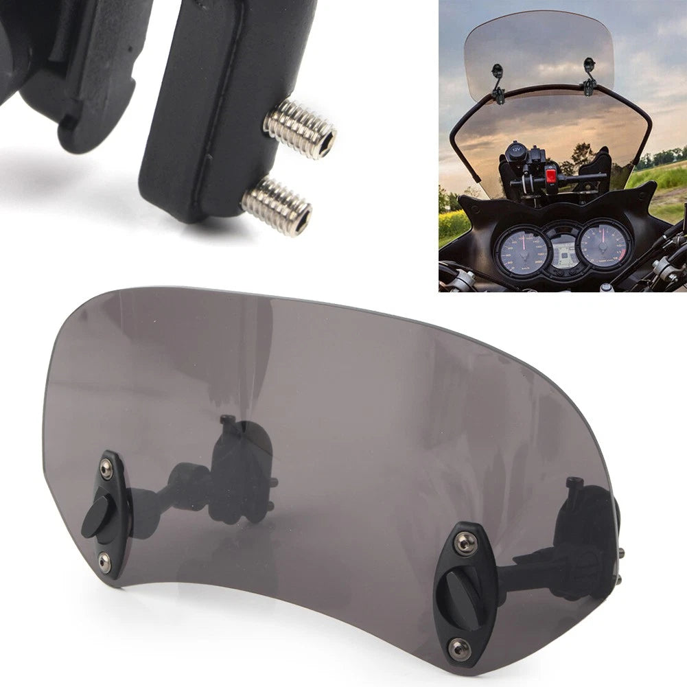 Adjustable Windshield Clip On Extension Wind Deflector for Motorcycle (2010–2023)