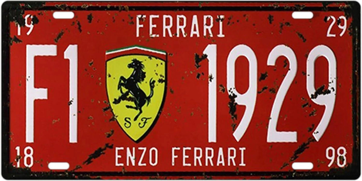 Metal Tin Sign for Enzo Ferrari (Retro Decor)