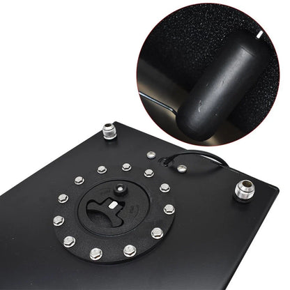5 Gallon Coated Black Aluminum Fuel Cell Gas Tank & Level Sender for Racing/Drifting