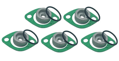 Set of 5 Suzuki Marine Anodes with O-Ring & Gasket (55321-87J00, 09280-22019, 11265-87E10)